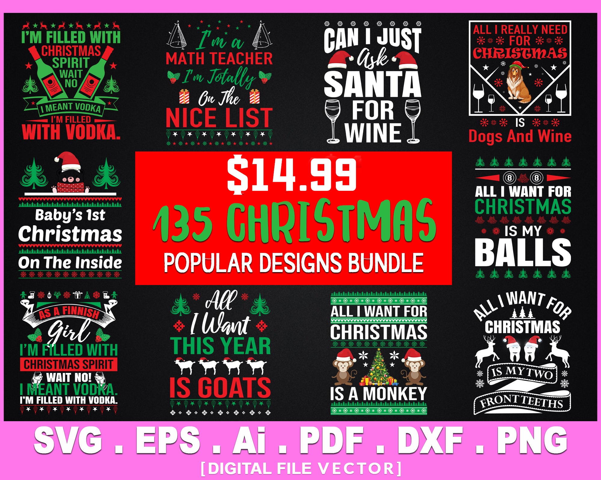 Download 130 Christmas T Shirt Design Svg Png Cutting Mega Bundle Creativeusart SVG Cut Files