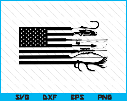Free Free 51 Hunting And Fishing American Flag Svg SVG PNG EPS DXF File