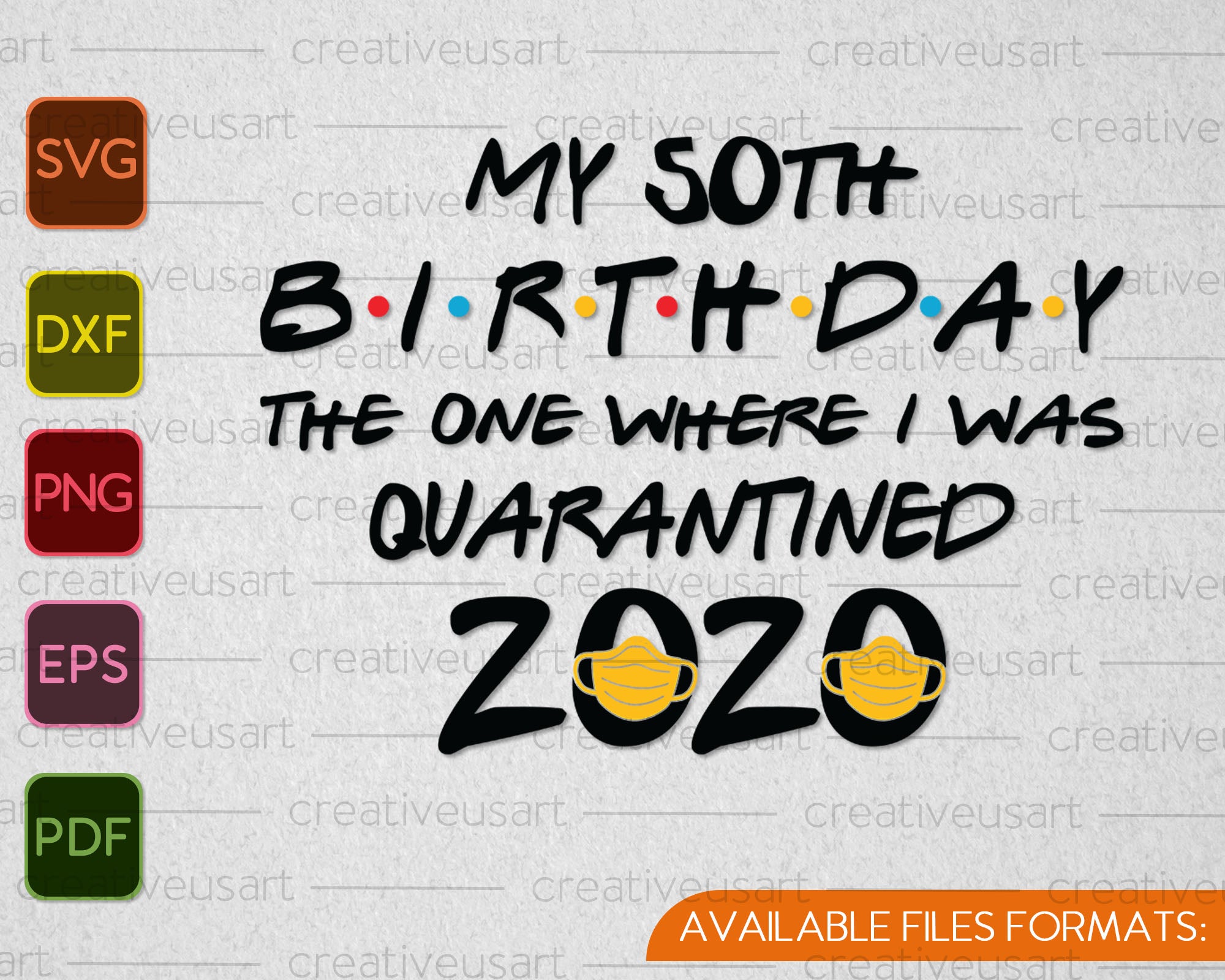Download My 50th Birthday The one where I was Quarantined 2020 SVG PNG Files - creativeusart