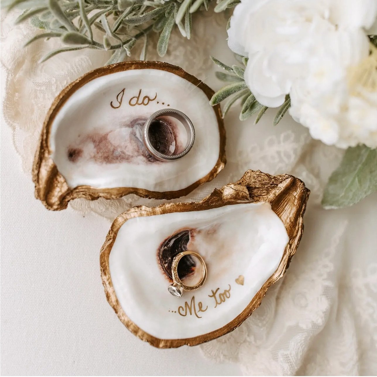 Gilded Oyster Shell Jewelry Dish - Medium – Seahorse Lane