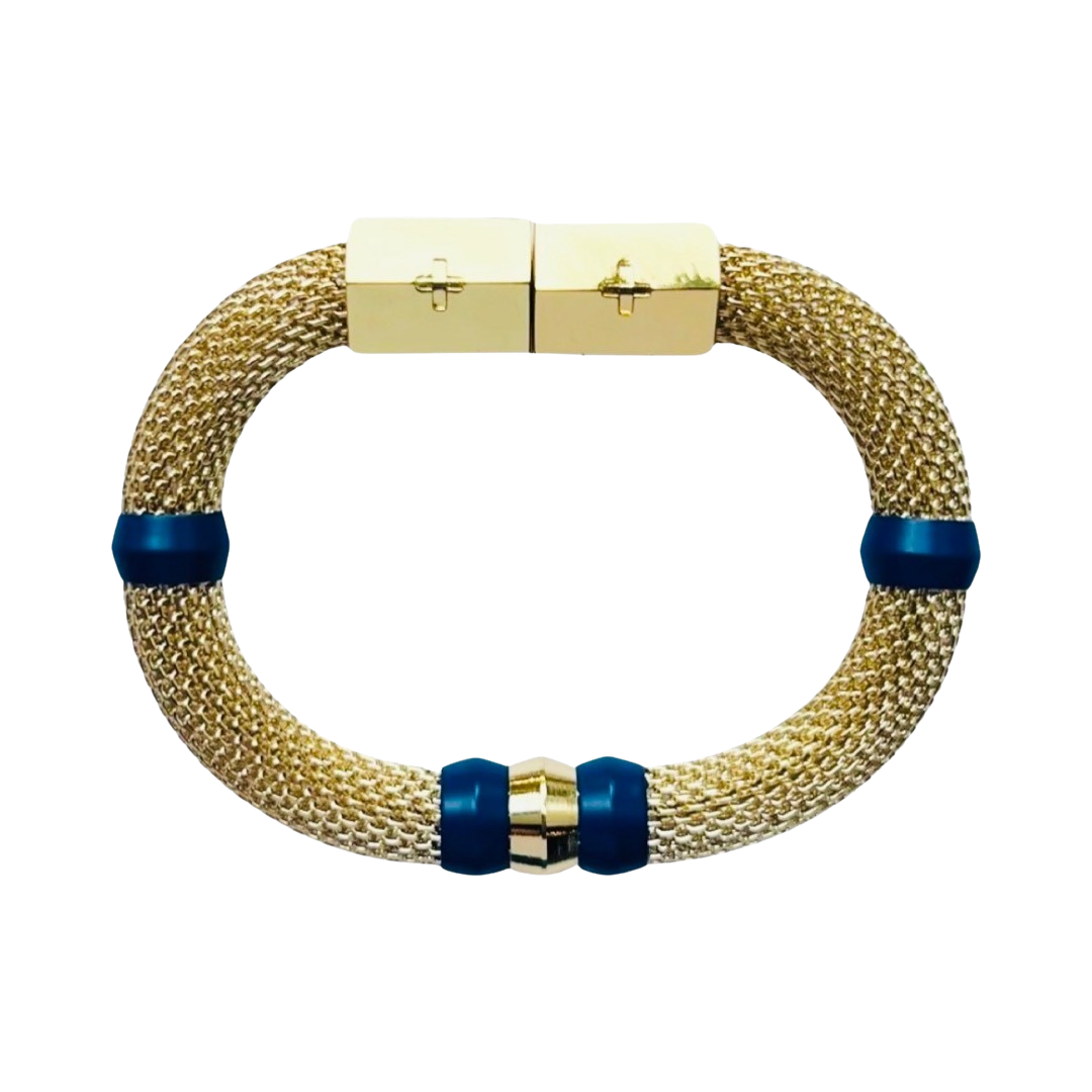 Mesh Colorblock Bracelet Gold/Pink - HOLST + LEE