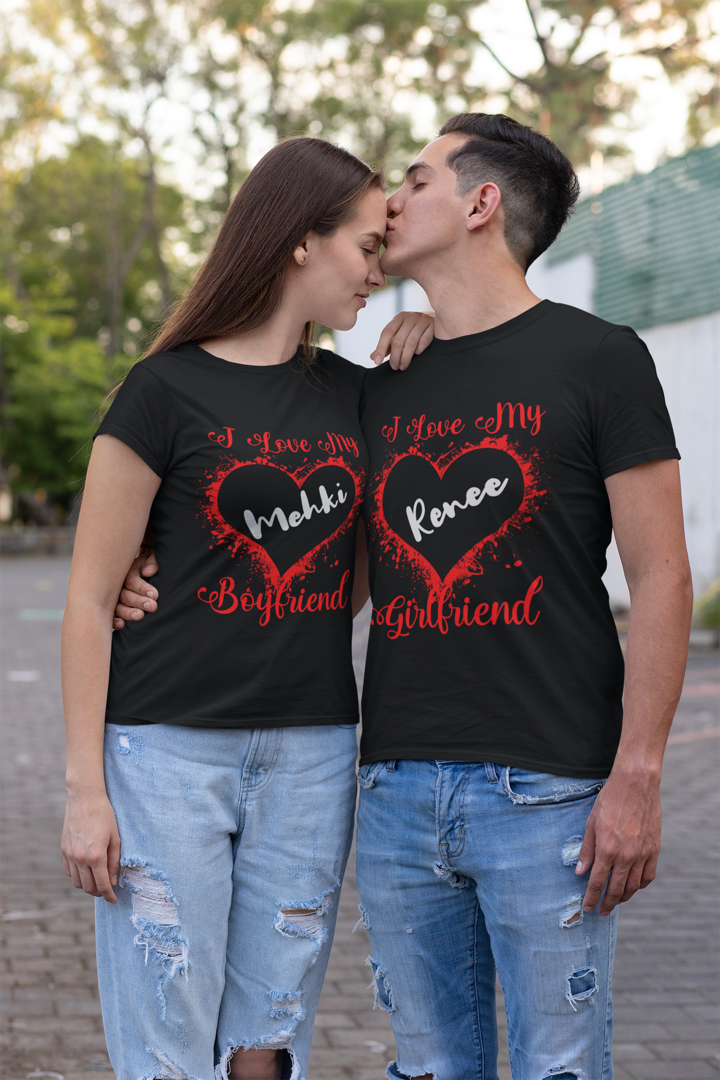 I love my girlfriend t shirt matching shirts for couples
