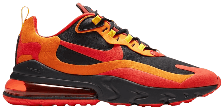Nike Air Max 270 React No Cap Black Red Orange Men S Shoe Lee Baron