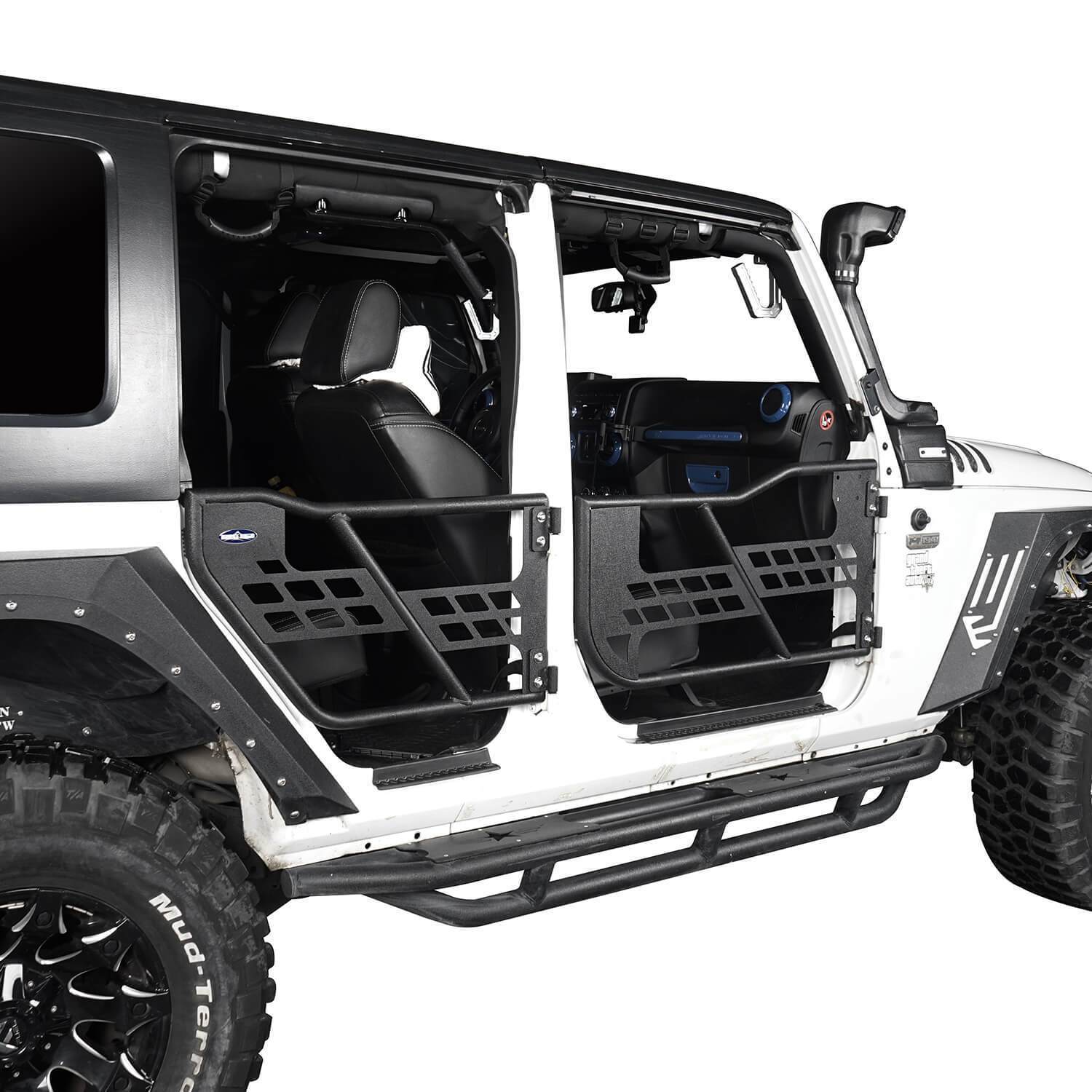 4 Door Tubular Doors Half Doors for 2007-2018 Jeep Wrangler JK – Bunker 4x4