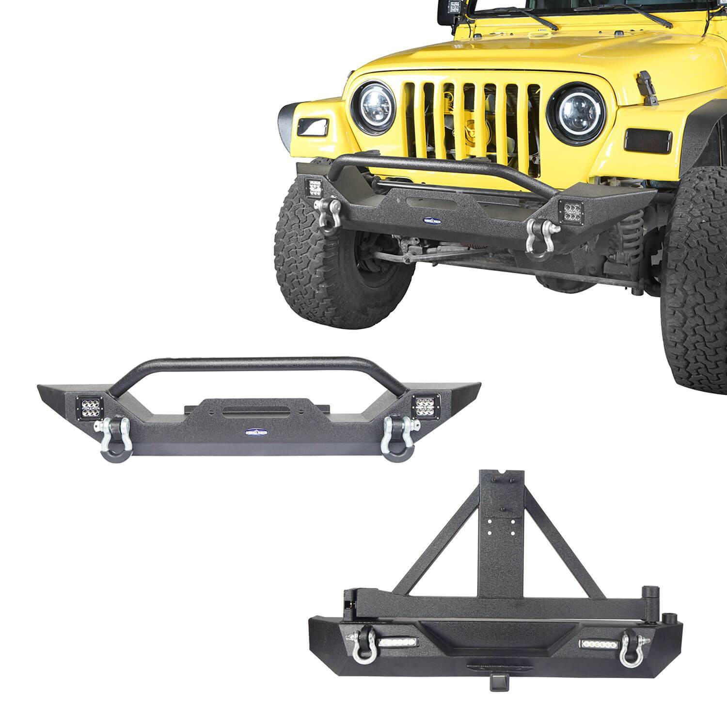 Different Trail Front Bumper & Rear Bumper Combo for 1997-2006 Jeep  Wrangler TJ – Bunker 4x4