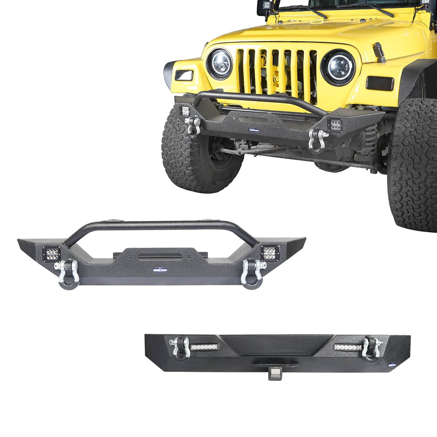 Different Trail Front Bumper & Rear Bumper Combo for 1987-2006 Jeep Wrangler  YJ TJ – Bunker 4x4