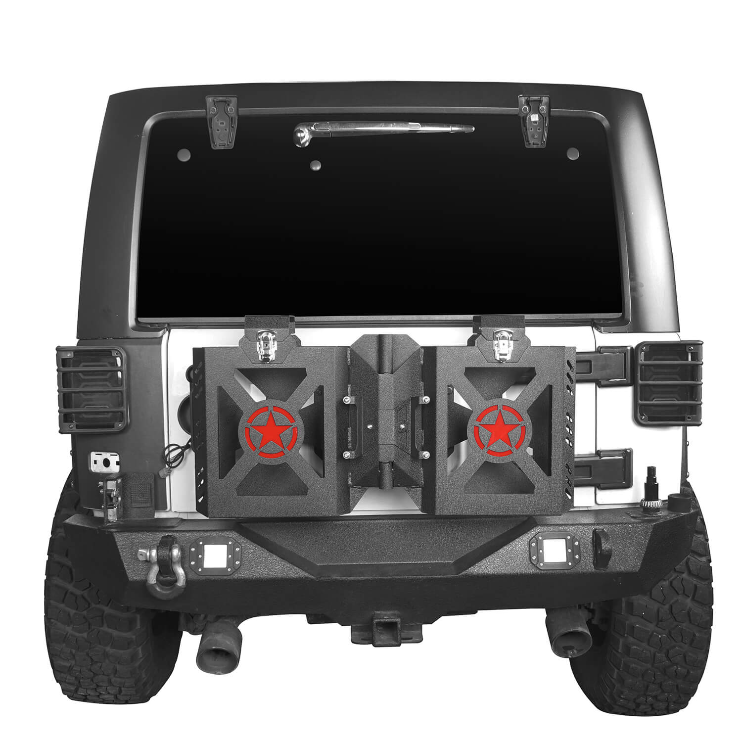 Jeep JK Jerry Gas Can Holder w/Tailgate Mount for 2007-2018 Jeep Wrangler JK  – Bunker 4x4
