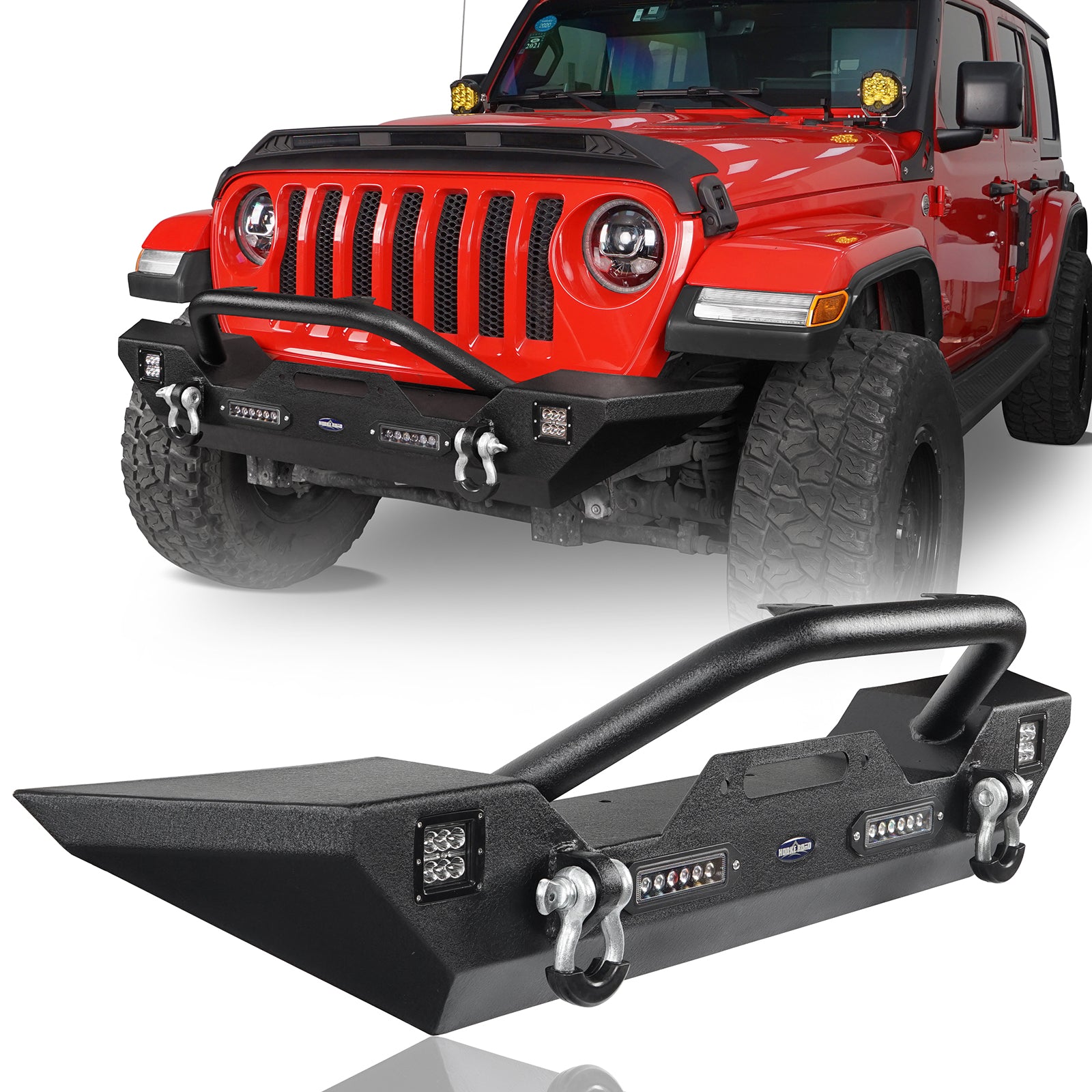 Jeep JL Front Bumper Different Trail Bumper for 2018-2021 Jeep Wrangler JL  – Bunker 4x4