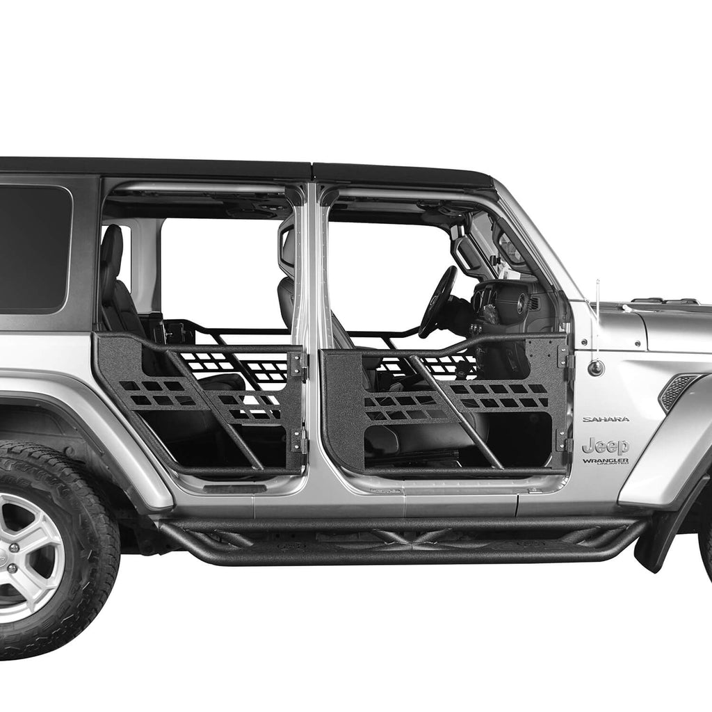 4 Door Tubular Door & Running Boards(18-22 Jeep Wrangler JL)-Bunker4x4
