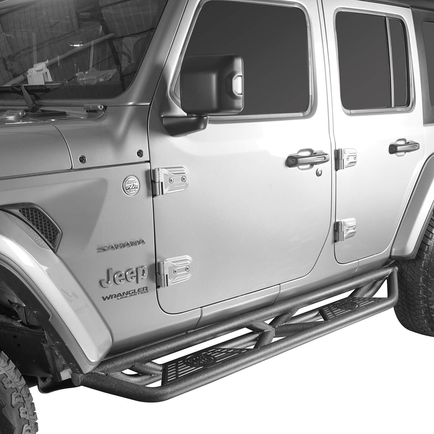 Jeep JL Side Steps 4 Door Running Boards for 2018-2023 Jeep Wrangler JL –  Bunker 4x4