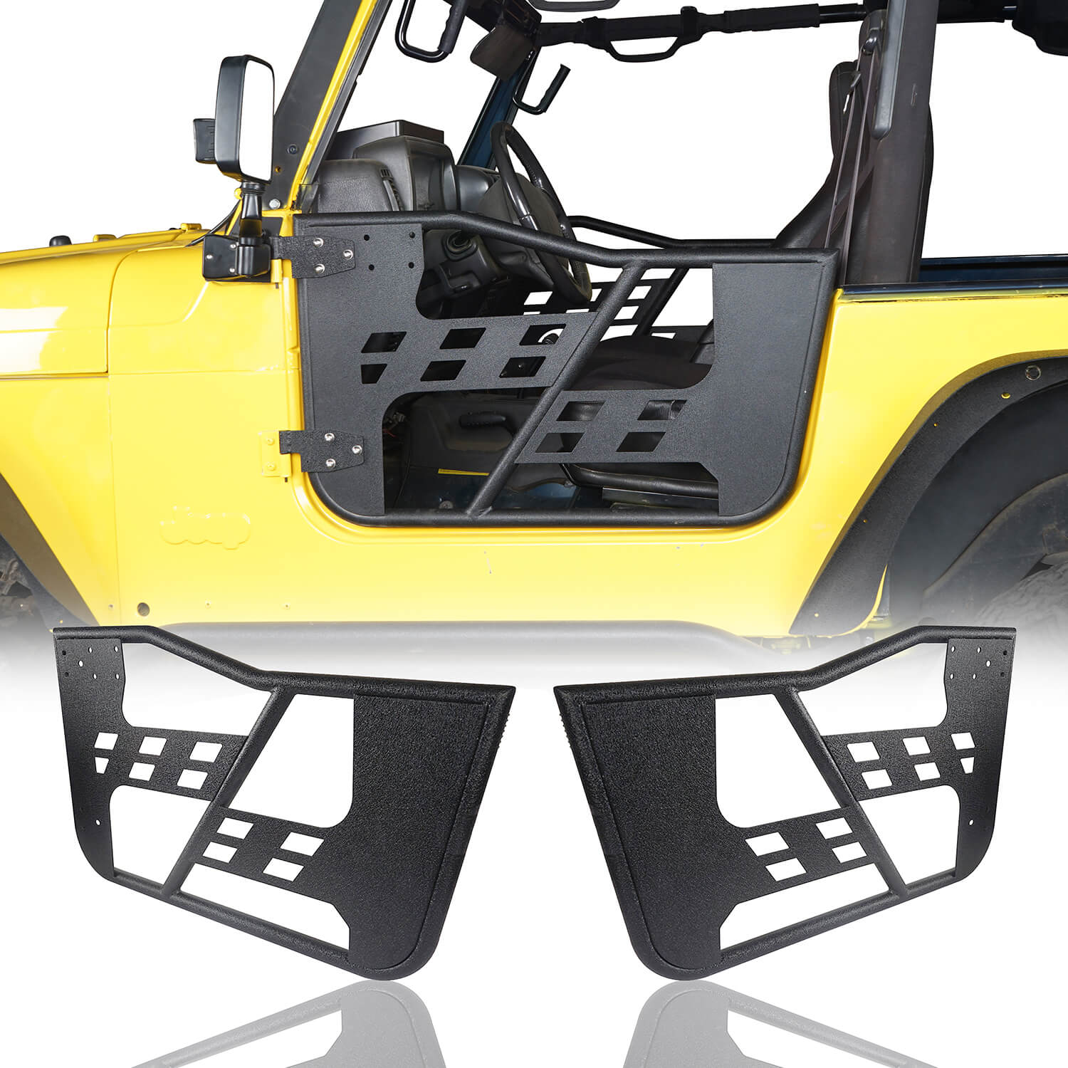 Rock Crawler Tubular Door Guards for 1997-2006 Jeep Wrangler TJ – Bunker 4x4