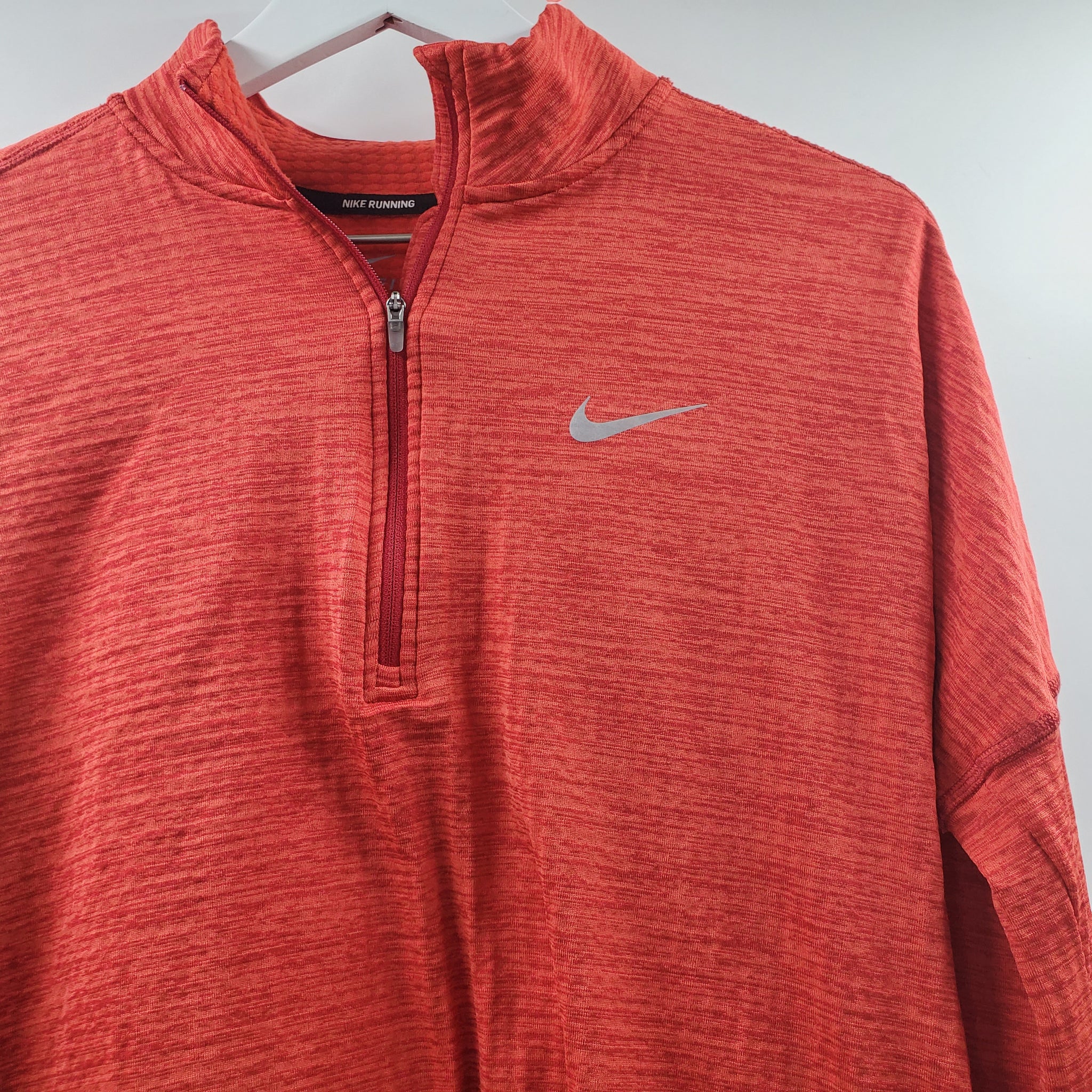 red nike quarter zip