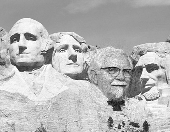 KFC guy on Mount Rushmore