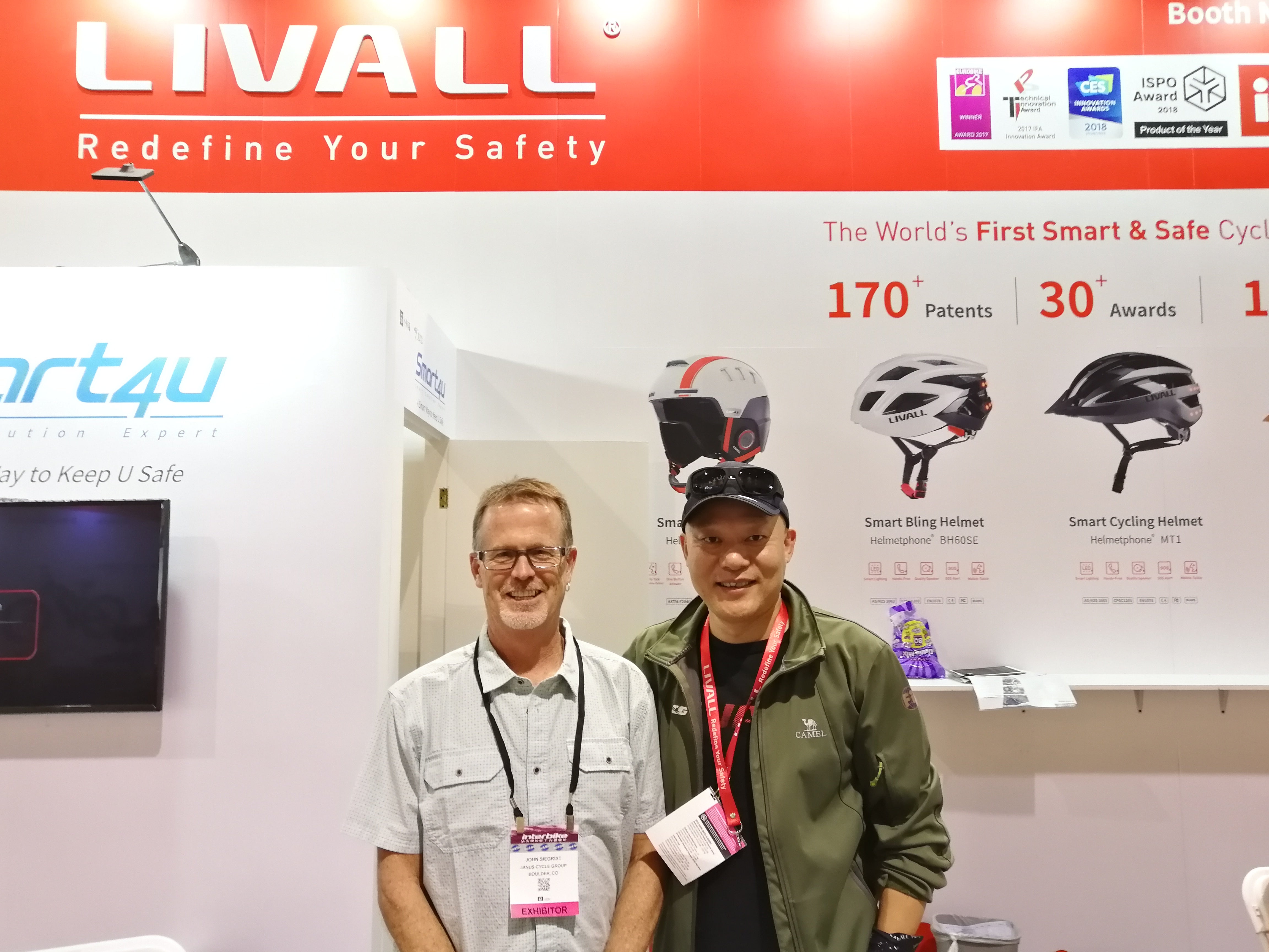 Pictured with the Helmet Technician | LIVALL