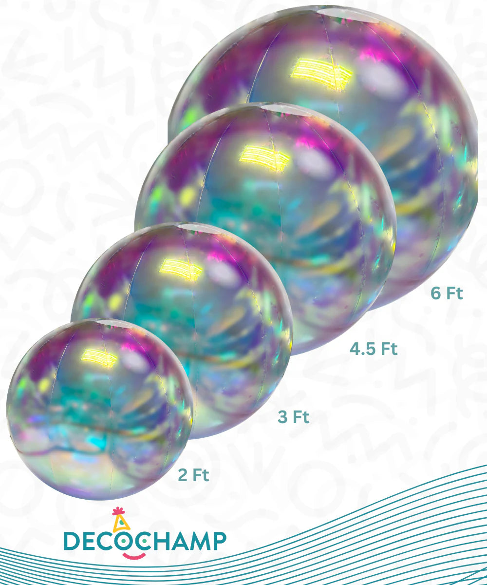 Iridescent - DecoBalls (COMBO-2ft, 3ft, 4.5ft, 6ft)