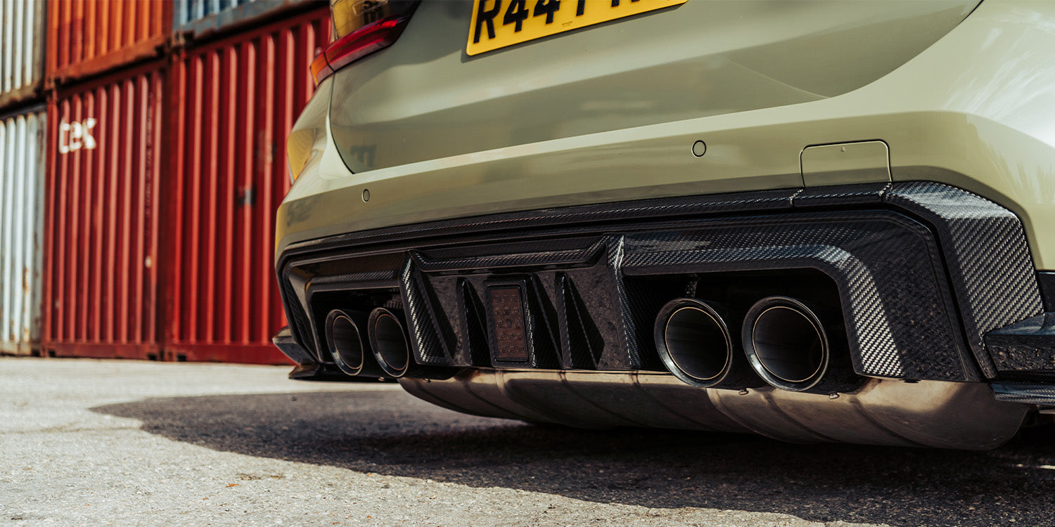 BMW G81 M3 Touring Carbon Fibre DF1 Rear Diffuser With LED