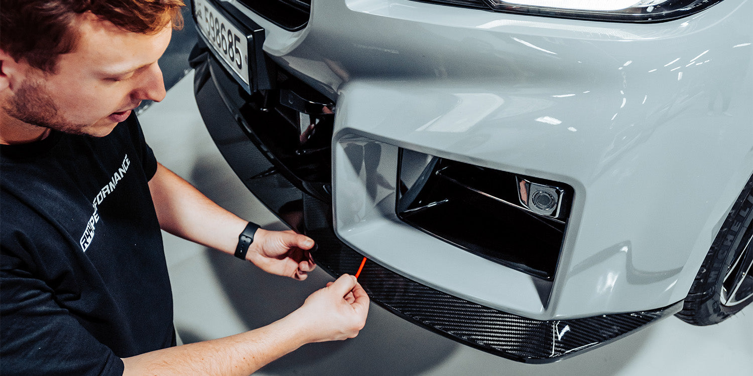 Installing the MHC+ Edition 1 Carbon Front Splitter to the 2023 BMW G87 M2