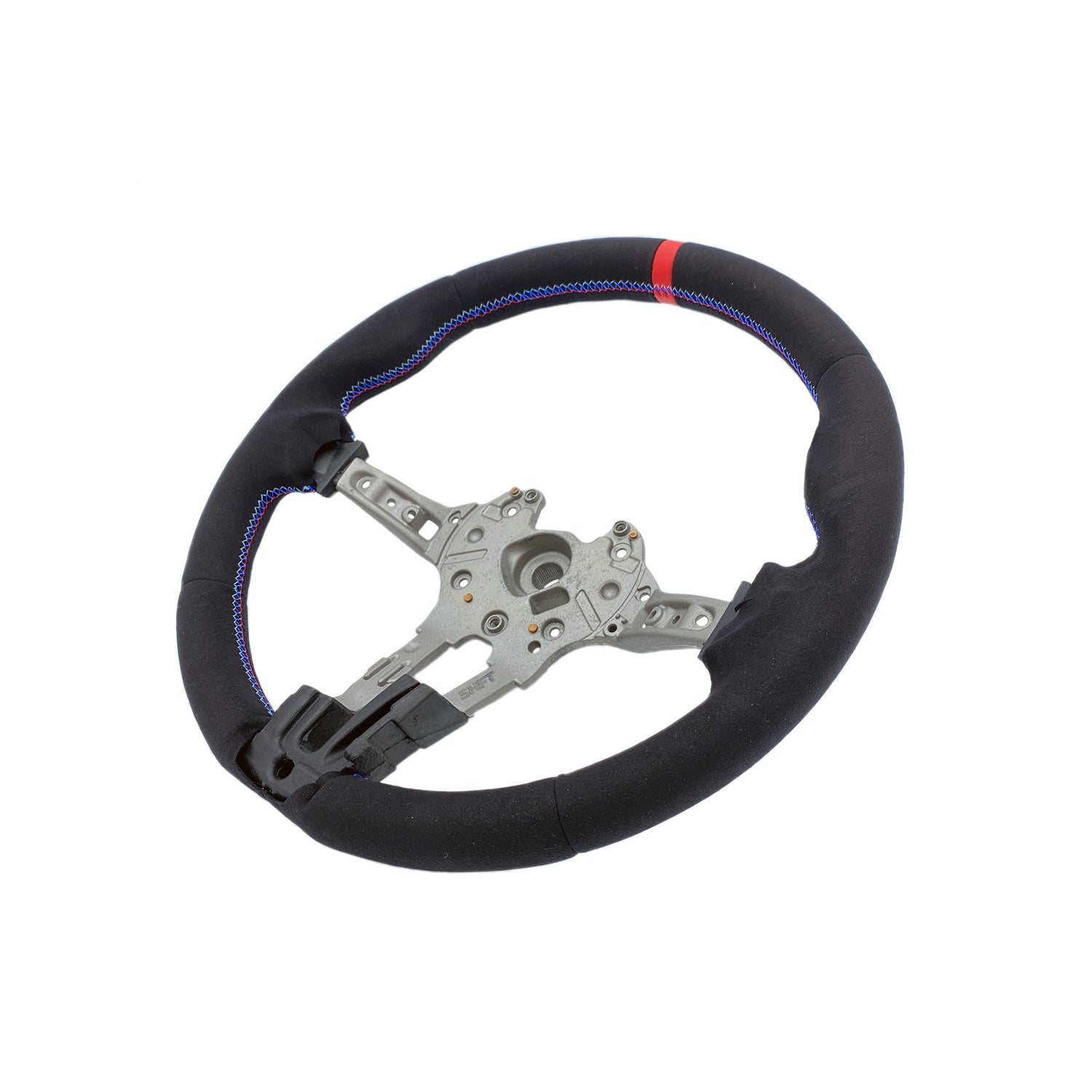 SHFT BMW F Series Round LED Steering Wheel In Full Alcantara