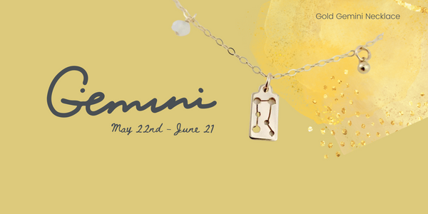 Gemini necklace gold fill zodiac