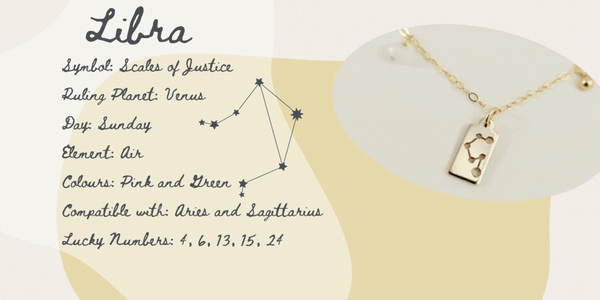 Libra jewelry necklaces zodiac