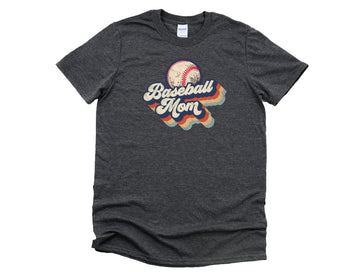 Retro Baseball Mom T-Shirt (3 Colors)