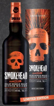 Load image into Gallery viewer, Smokehead  Whisky Islay single malt Rebel Edition Rum fass gelagert 0,7l  48% mit Dose
