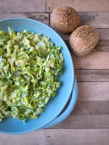 GREEN SALAD CON PANE KETO