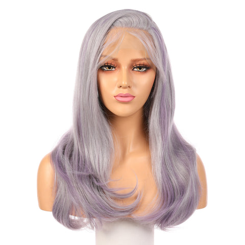 Fashion Full Lace Lilac Highlight Synthetic Wig 