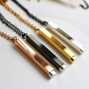 hidden name bar necklace