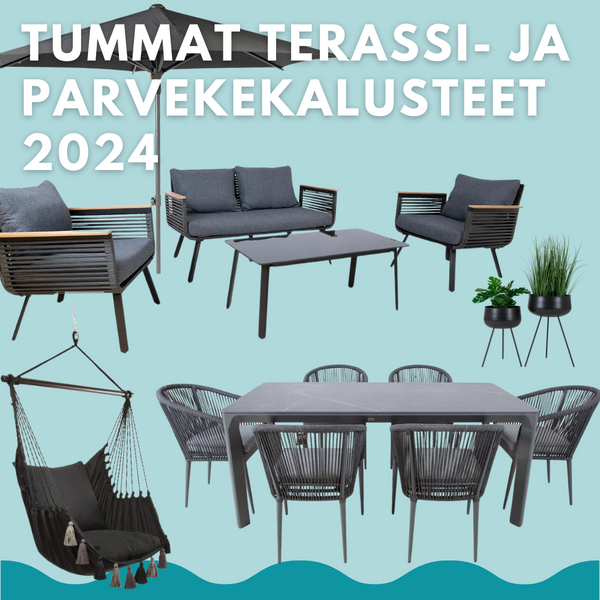 Tummat terassi- ja parvekekalusteet - Mööpeli.com