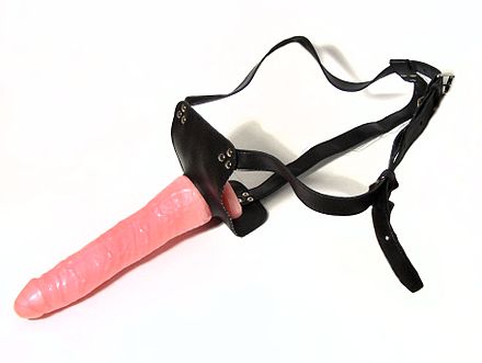 A basic strap-on dildo