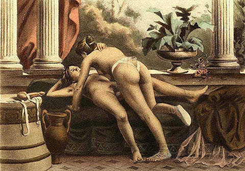 Late 19th-century showing the use of a strap-on dildo by lesbians