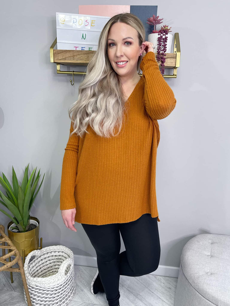 Thermal Waffle Knit Top Black – Robinsnestboutique