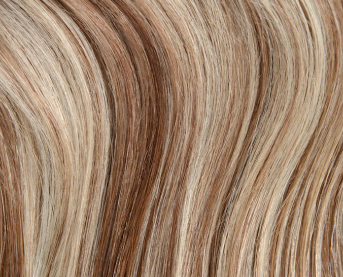 Light Brown/Bleach Blonde Highlights #8/613 Deluxe Clip-in hair extens – KB  Hair Extensions