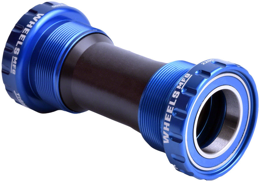 Wheels Manufacturing BSA Bottom Bracket - Shimano Hollowtech II Spindle, ABEC 3, Blue