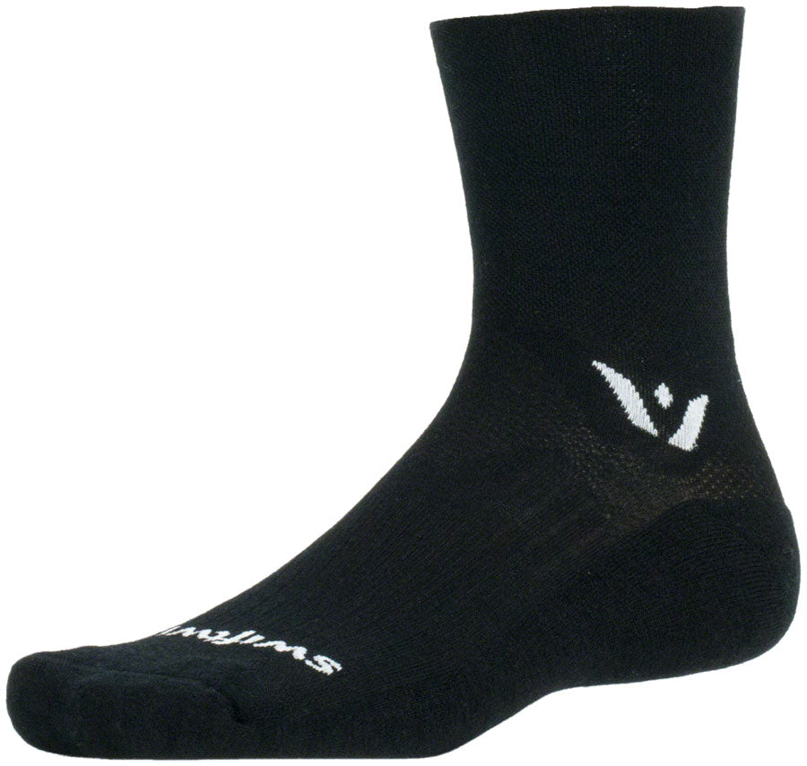 Swiftwick Pursuit Four Socks - 4", Black