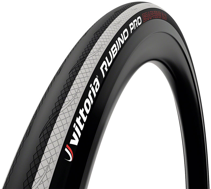 Vittoria Rubino IV Tire - 700 x 25, Clincher , Folding , Black/White, 3C, G2.0