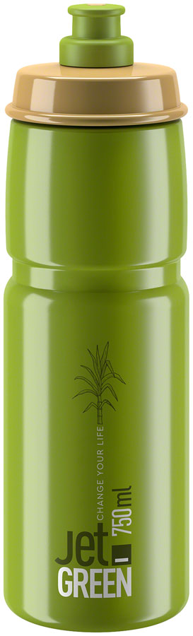 Elite SRL Jet Water Bottle - 750ml, Green Olive White Logo