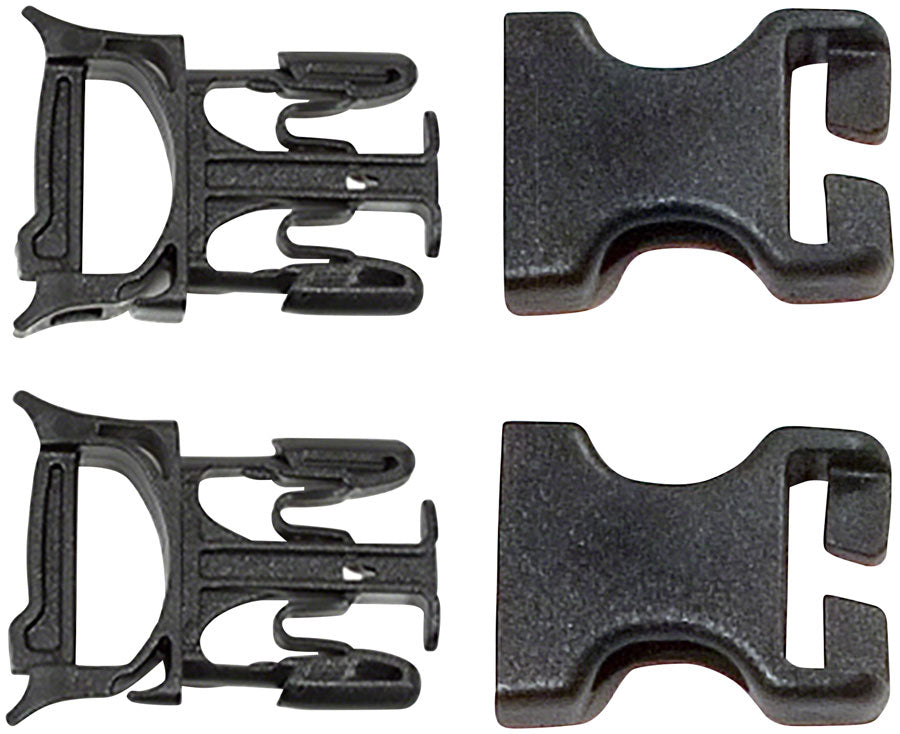 Ortlieb Repair Buckles: Fits 25mm Straps. Male and Female Buckle Set, sold in pairs, Black