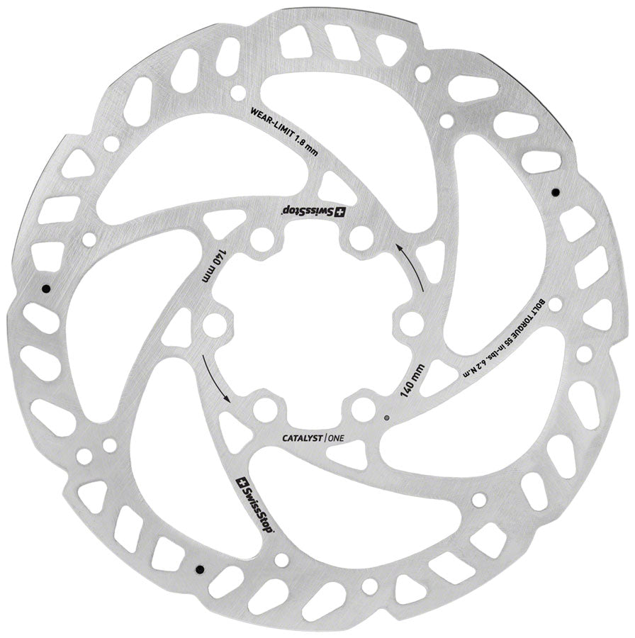 SwissStop Catalyst One Disc Rotor - 6-Bolt, Silver