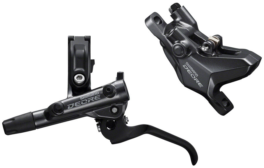 Shimano Deore BL-M6100/BR-M6100 Disc Brake and Lever - Front, Hydraulic, Resin Pads, Gray