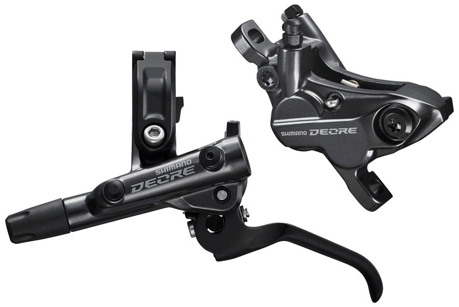 Shimano Deore BL-M6100/BR-M6100 Disc Brake and Lever - Front, Hydraulic, Resin Pads, Gray