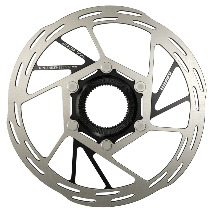 SRAM Paceline Disc Brake Rotor- CenterLock, Silver/Black