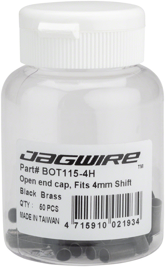 Jagwire 4mm Open Brass End Cap Bottle of 50