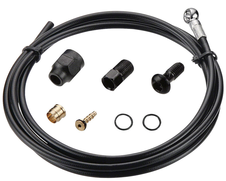 Tektro Disc Brake Hydraulic Hose Kit - With Banjo Unit, 5.5mm Kevlar Hose, 2000mm