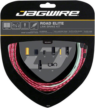 Jagwire Road Elite Link Brake Cable Kit SRAM/Shimano with Ultra-Slick Uncoated Cables