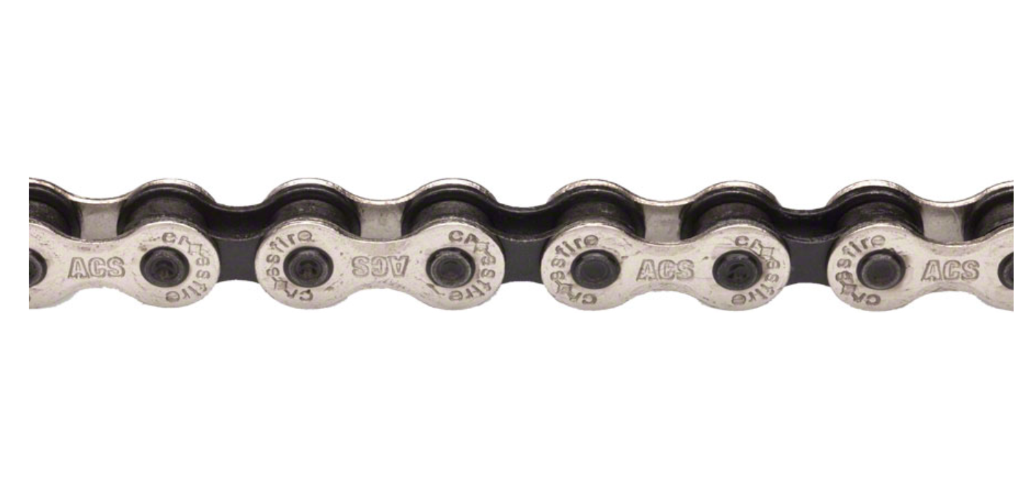 ACS Crossfire Chain - Single Speed, 106 Links, Silver