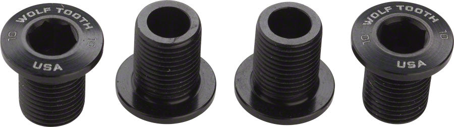 Wolf Tooth Set of Chainring Bolts for 104 x 30T Rings (10 mm long) 4-Pieces