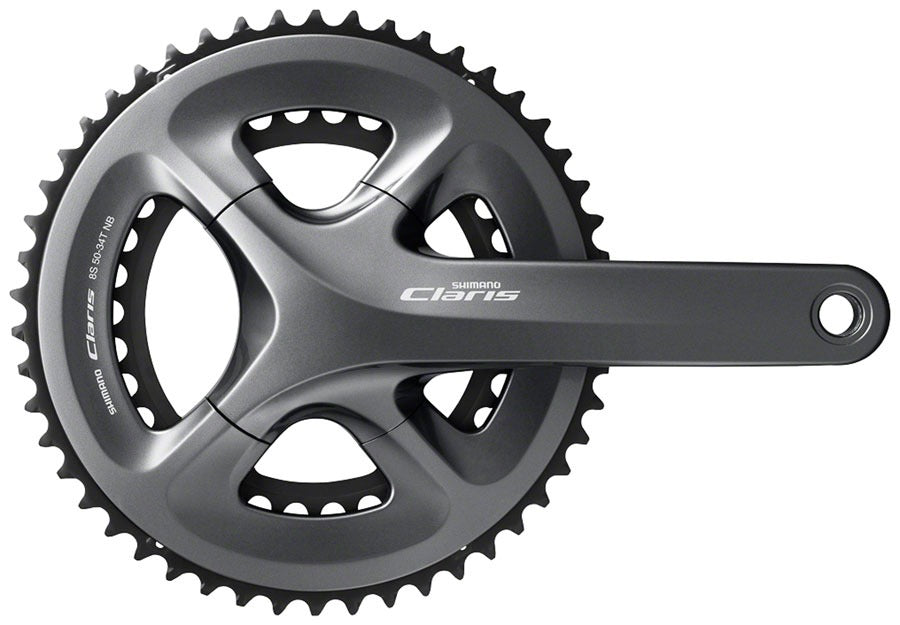 Shimano Claris FC-R2000 Crankset - 165mm, 8-Speed, 50/34t, 110 BCD, Hollowtech II Spindle Interface