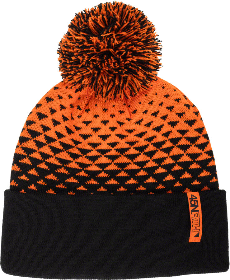 45NRTH Last Light Pom Hat - Orange, Black, One Size